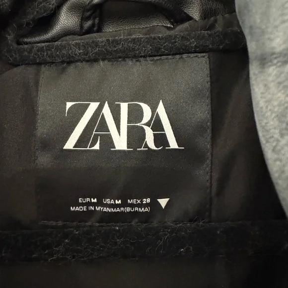 Zara Black Faux Leather Vest | Size M - Picture 3 of 3